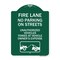 Signmission Fire Lanes No Parking on Streets Unauthorized Vehicles Towed at Owner Expense, A-DES-GW-1824-23987 A-DES-GW-1824-23987 - alternate 1